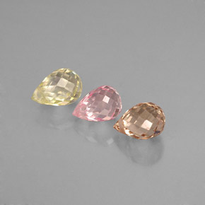 Achetez naturel ct multicolore saphir gems, briolette, en provenance tanzanie chez gemselect. en stock, livraison internationale!