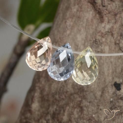 Achetez naturel 2,07ct multicolore saphir gems, briolette, en provenance tanzanie chez gemselect. en stock, livraison internationale!