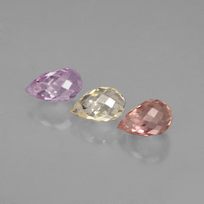 Achetez naturel ct multicolore saphir gems, briolette, en provenance tanzanie chez gemselect. en stock, livraison internationale!