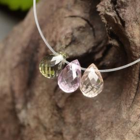 Achetez naturel 1,81ct multicolore saphir gems, briolette, en provenance tanzanie chez gemselect. en stock, livraison internationale!