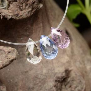 Achetez naturel 2,16ct multicolore saphir gems, briolette, en provenance tanzanie chez gemselect. en stock, livraison internationale!