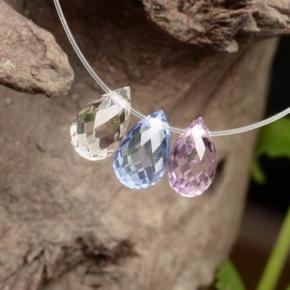 Achetez naturel 2,16ct multicolore saphir gems, briolette, en provenance tanzanie chez gemselect. en stock, livraison internationale!