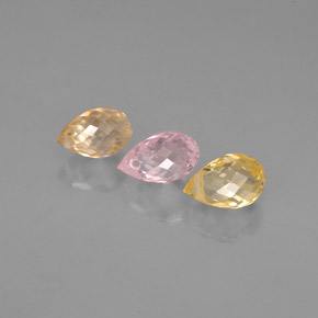 Achetez naturel ct multicolore saphir gems, briolette, en provenance tanzanie chez gemselect. en stock, livraison internationale!