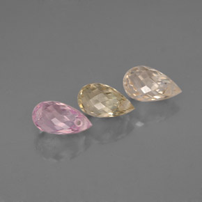 Achetez naturel ct multicolore saphir gems, briolette, en provenance tanzanie chez gemselect. en stock, livraison internationale!
