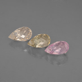 Achetez naturel ct multicolore saphir gems, briolette, en provenance tanzanie chez gemselect. en stock, livraison internationale!