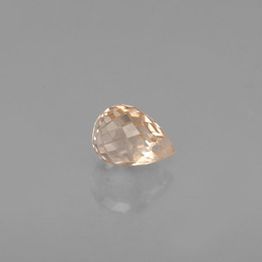 Saphir orange naturelle briolette, 0,57 ct, VVS-VS