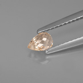 Saphir orange naturelle briolette, 0,57 ct, VVS-VS