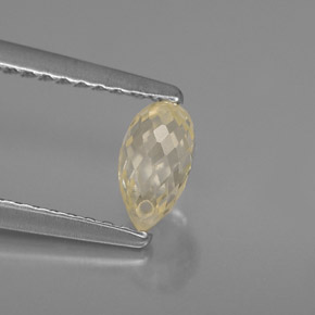 Saphir or naturelle briolette, 0,79 ct, VVS-VS