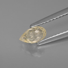 Saphir or naturelle briolette, 0,79 ct, VVS-VS