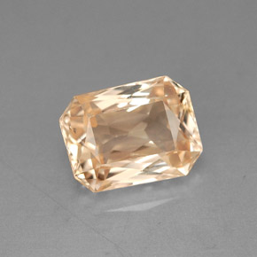 Saphir orange naturelle taille émeraude, 2,13 ct, VVS