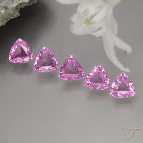 Achetez naturel 1,20ct rose saphir gems, trillion, en provenance tanzanie chez gemselect. en stock, livraison internationale!