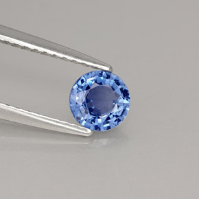Saphir bleue naturelle coupe roude, 0,59 ct, VS