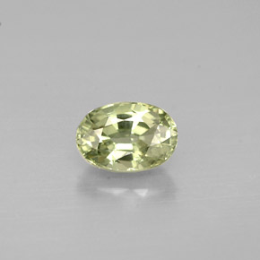 Saphir vert naturelle coupe ovale, 0,72 ct, VVS-VS