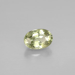 Saphir vert naturelle coupe ovale, 0,72 ct, VVS-VS