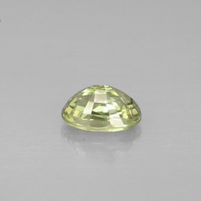 Saphir vert naturelle coupe ovale, 0,72 ct, VVS-VS