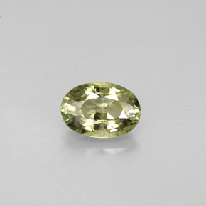 Saphir vert naturelle coupe ovale, 0,67 ct, VS