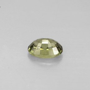 Saphir vert naturelle coupe ovale, 0,67 ct, VS