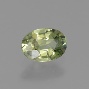 Saphir vert naturelle coupe ovale, 0,63 ct, VVS-VS