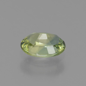 Saphir vert naturelle coupe ovale, 0,63 ct, VVS-VS