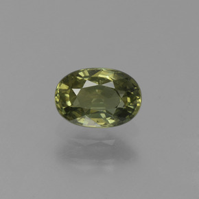 Saphir vert naturelle coupe ovale, 0,71 ct, VVS-VS