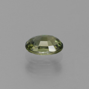 Saphir vert naturelle coupe ovale, 0,71 ct, VVS-VS