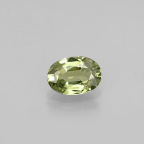 Saphir vert naturelle coupe ovale, 0,57 ct, VVS
