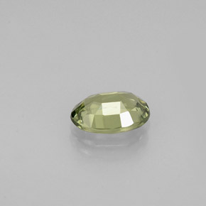 Saphir vert naturelle coupe ovale, 0,57 ct, VVS