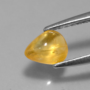 Saphir jaune naturelle transparent, 0,79 ct, transparent / translucide