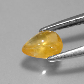 Saphir jaune naturelle transparent, 0,79 ct, transparent / translucide