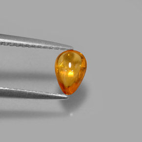 Saphir orange naturelle transparent, 0,74 ct, transparent / translucide