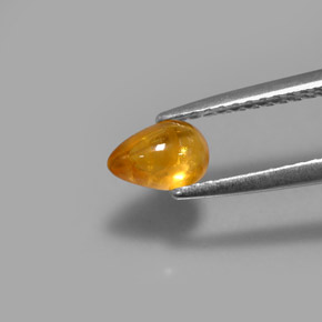 Saphir jaune naturelle transparent, 0,81 ct, transparent / translucide