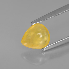 Saphir jaune naturelle transparent, 1,22 ct, transparent / translucide