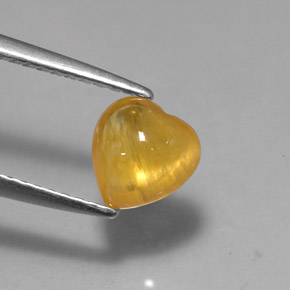 Saphir jaune naturelle transparent, 1,41 ct, transparent / translucide