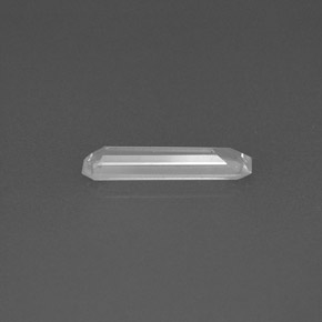 Saphir blanc naturelle taille émeraude, 0,56 ct, VVS-VS