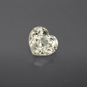 Saphir jaune naturelle forme de coeur, 1,35 ct, VVS-VS