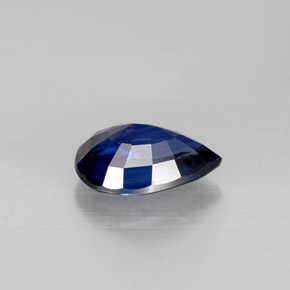 Saphir bleue naturelle en forme de poire, 1,19 ct, VVS