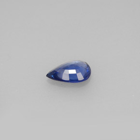Saphir bleue naturelle en forme de poire, 0,62 ct, VVS