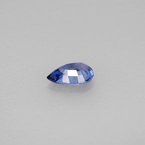 Saphir bleue naturelle en forme de poire, 0,81 ct, VVS