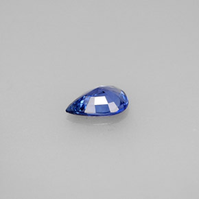 Saphir bleue naturelle en forme de poire, 0,65 ct, VVS