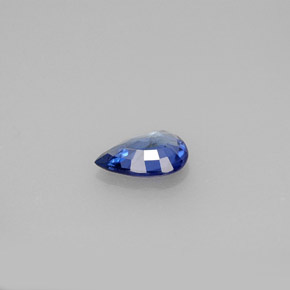 Saphir bleue naturelle en forme de poire, 0,66 ct, VVS