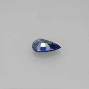 Saphir bleue naturelle en forme de poire, 0,74 ct, VVS