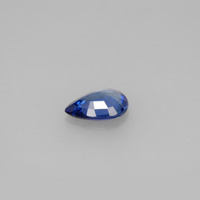 Saphir bleue naturelle en forme de poire, 0,69 ct, VVS