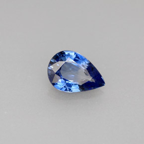Saphir bleue naturelle en forme de poire, 0,72 ct, VVS-VS