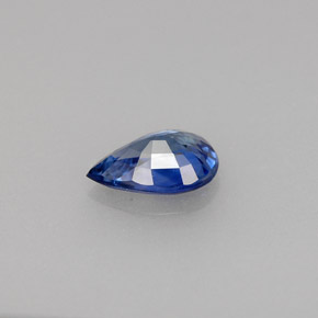 Saphir bleue naturelle en forme de poire, 0,72 ct, VVS-VS