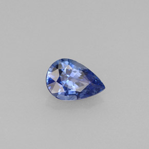 Saphir bleue naturelle en forme de poire, 0,72 ct, VVS-VS