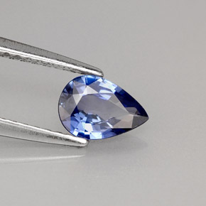 Saphir bleue naturelle en forme de poire, 0,64 ct, VVS-VS