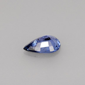 Saphir bleue naturelle en forme de poire, 0,64 ct, VVS-VS
