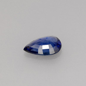 Saphir bleue naturelle en forme de poire, 0,63 ct, VVS-VS