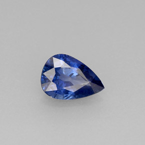Saphir bleue naturelle en forme de poire, 0,71 ct, VVS-VS