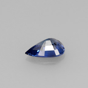 Saphir bleue naturelle en forme de poire, 0,71 ct, VVS-VS